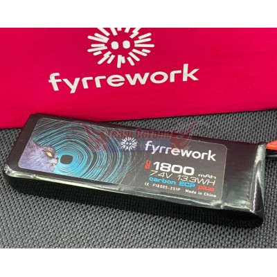 Fyrrework 1800mAh 2S 7.4V 5C Receiver Lipo Battery 